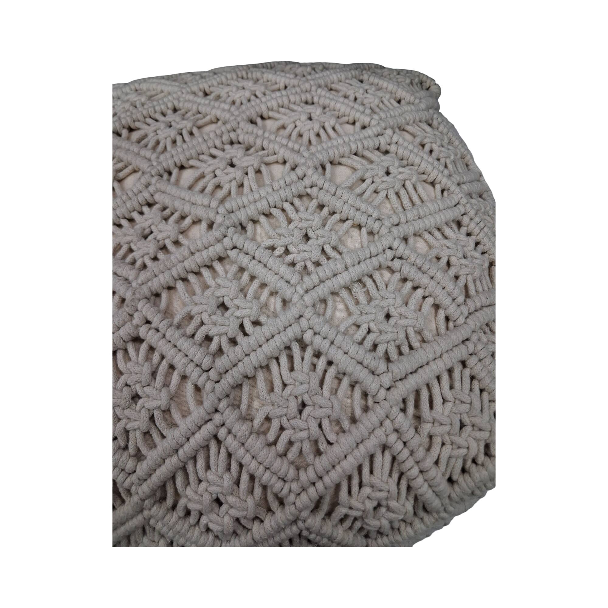 Macrame Decorative Pouf by Ashland®